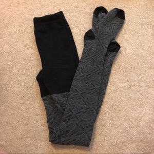 Heather Gray Cotton Sweater Tights